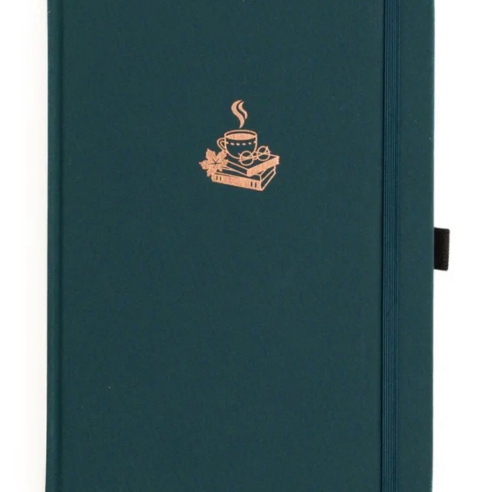 Archer & Olive Teal Notebook B5 ‘Books and Coffee’ grid journal NWT